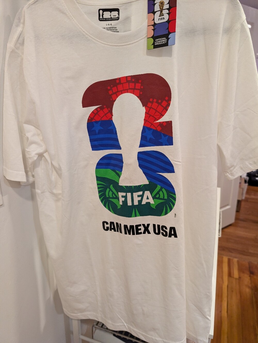 CAN MEX USA White Graphic Men's T-Shirt FIFA Soccer